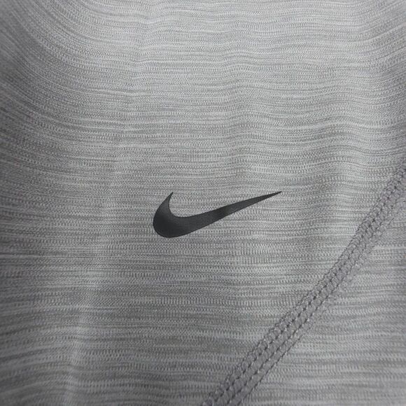 NIKE Dri Fit Pro Mesh Cut Out Cropped Training Leggings Womens Small Light Gray - Picture 7 of 7